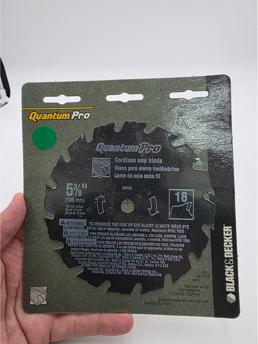 QuantumPro Cordless Saw Blade 5 3/8 Inch 16 Teeth